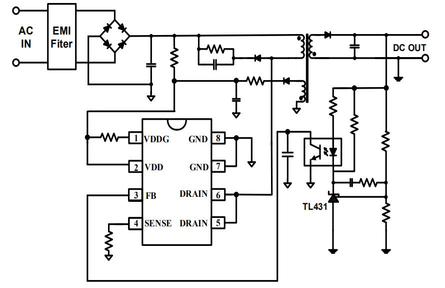 CR5244電流型pwm控制ic電路圖